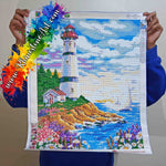 FINISHED DESIGN! LIGHTHOUSE AND SAILS 40*50cm