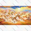 FULLY BEADED! LUCKY GOLD HORSES 50*80cm