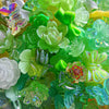GREEN DESIGNER BEADS | 25pcs/pack