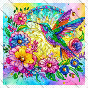 SPECIAL BEADS! DREAMY FLOWER BIRD 30*30cm