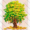 FULLY BEADED! COINS MONEY TREE 35*40cm