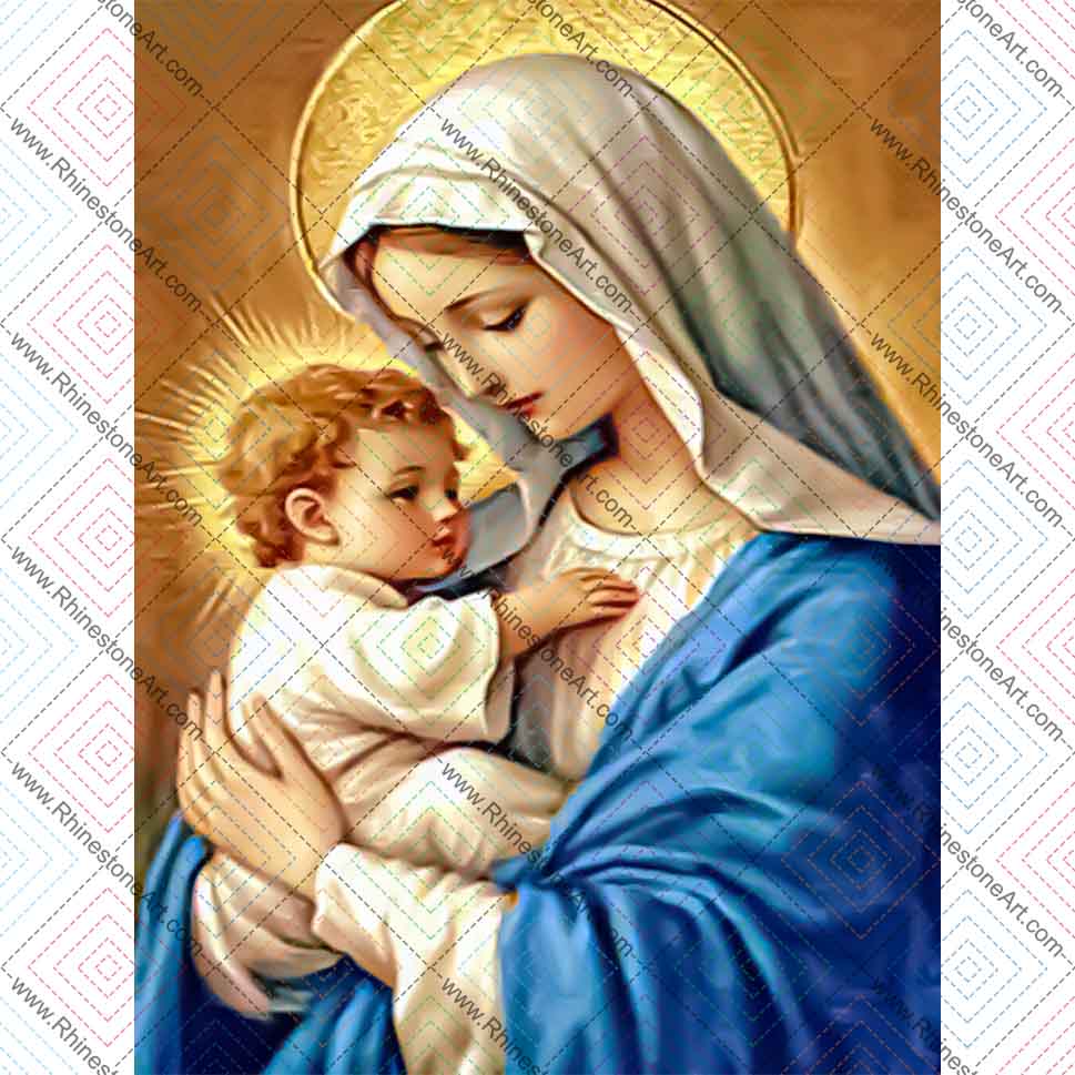 FULLY BEADED! MOTHER AND CHILD EMBRACE 30*40cm