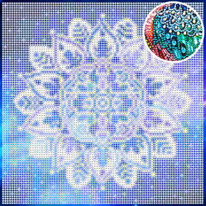 SPECIAL + GLOW IN THE DARK BEADS! GALACTIC MANDALA 30*30cm