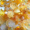 YELLOW DESIGNER BEADS | 25pcs/pack