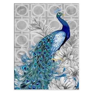 FULLY BEADED! BLUE ROYAL PEACOCK 50*65cm