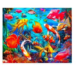 FULLY BEADED! ASSORTMENT OF FISH 40*50cm
