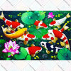 FULLY BEADED! GOLD KOI FISH POND 30*40cm