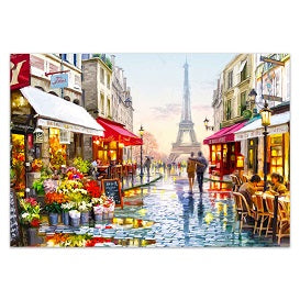FULLY BEADED! PARIS STREETS AND SHOPS 58*48cm