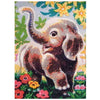 FINISHED DESIGN! BABY ELEPHANT AMONG FLOWERS 30*40cm