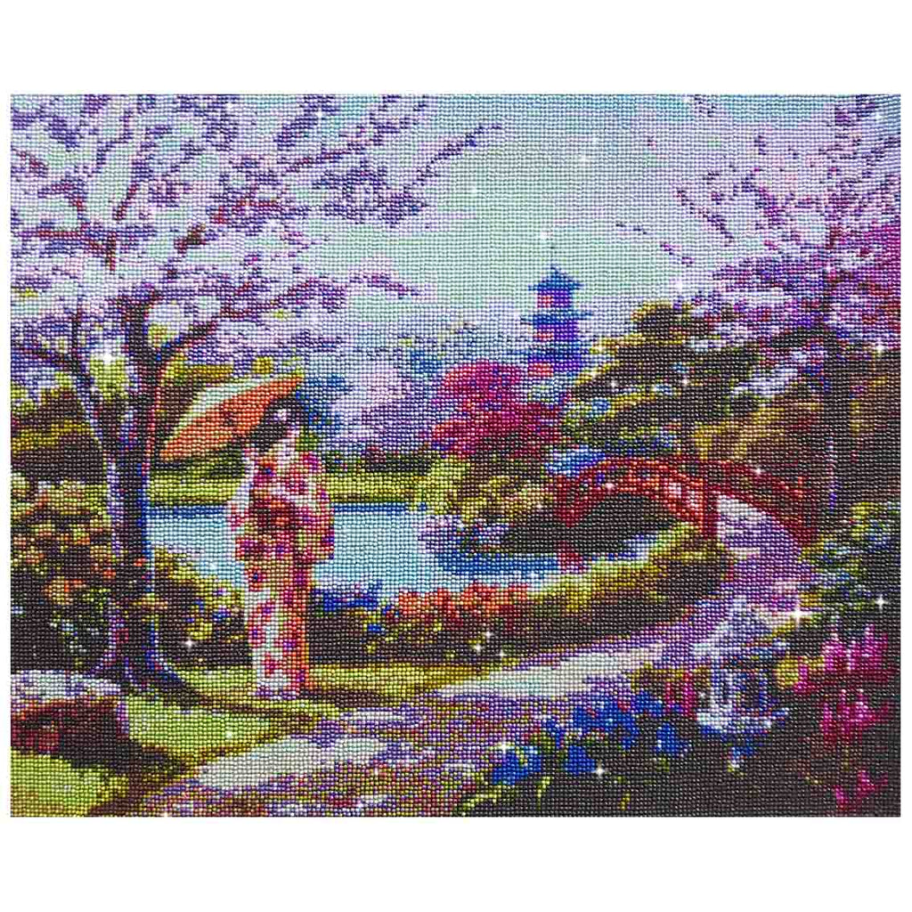 FINISHED DESIGN! Lady in Japanese Garden 48*58cm