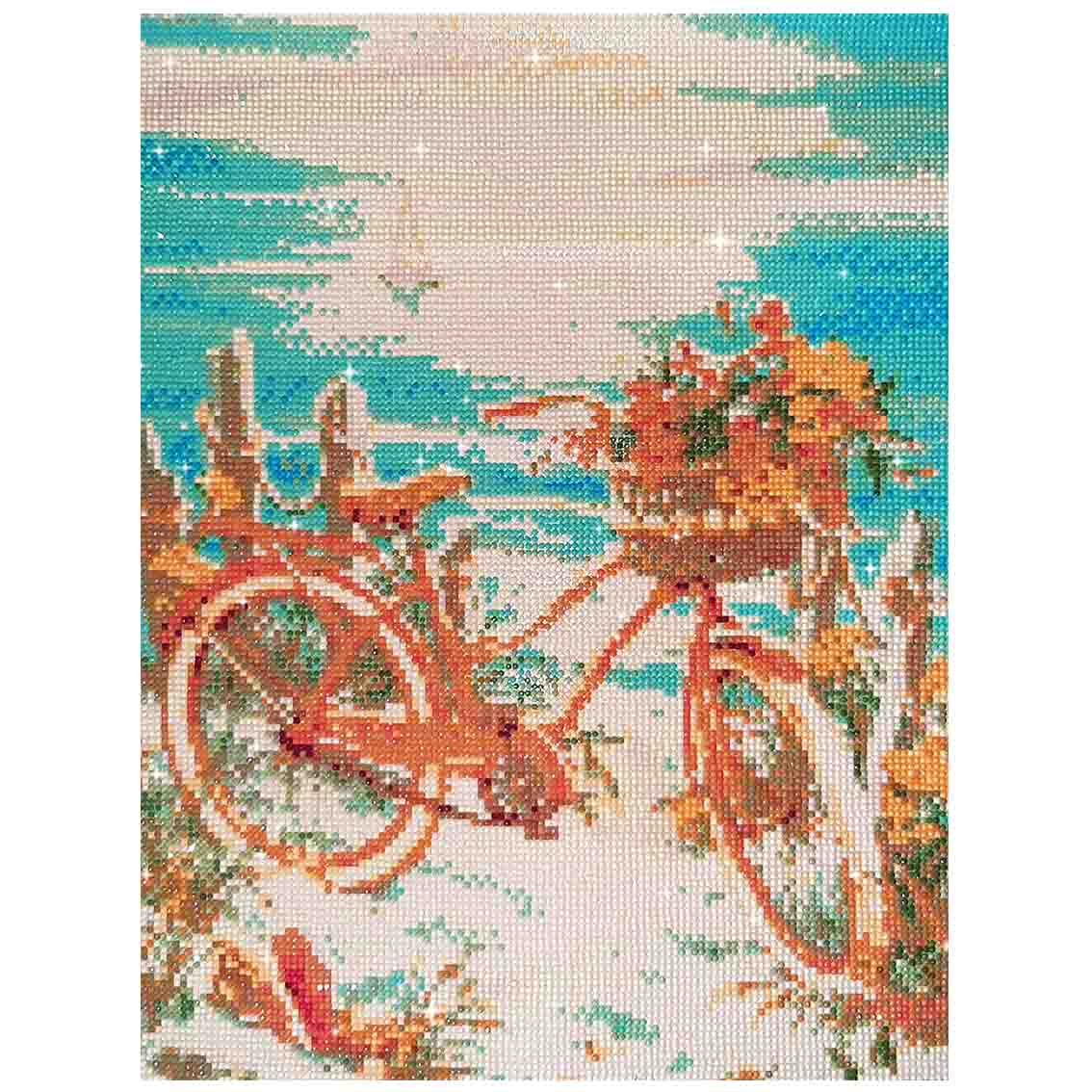 FINISHED DESIGN! BICYCLE BY THE OCEAN 40*50cm
