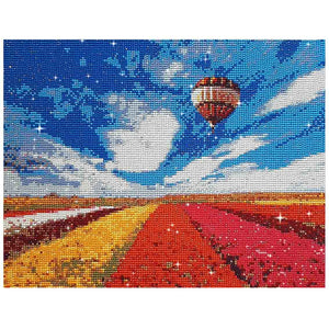 FINISHED DESIGN! HOT AIR BALLOONS OVER FIELDS 48*38cm